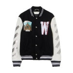 오프화이트 우 사운드시스템 바시티 재킷 OWEK006F25FAB003