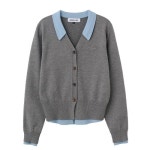 제너럴아이디어 에센셜 카라 레이어드 가디건 WBD3L04524