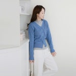 가 99 000원 르포엠 도엘로 시즌리스 브이넥 케이블 가디건 3종세트 멜란차콜 66 멜란차콜