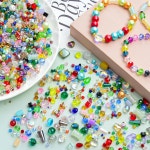 라오팟 구슬 반 파운드 모듬 유리 팔찌 공예품 DIY 아트 보석 용품을 위한 2-16mm 컬러 크리스탈 to