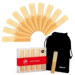 피브넥 10팩 Bb 클라리넷 강도 2 0 학생용 초급 벨벳 백 케이스가 포함된 클라리넷용 천연 지팡이 이지 플레이 B 플랫 교체용 리드