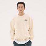 어반에이지 남녀공용 DESIGN STUDIO 로고 오버핏 맨투맨 크림 L