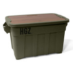 하이그라운즈 캠핑 캐스터 카고 박스 75L 우드 상판 세트 딥올리브 1단 1개