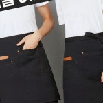 앞치마 허리 반 짧은 심플 포켓 주방 카페 작업용 면