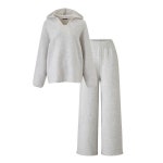 나인식스뉴욕 후드 오버핏 니트 밴딩 팬츠 셋업 NP4OW001L0