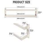 앨리스 더블 목욕 타월 바 욕실용 선반 벽걸이 홀더 걸이 SUS304 스테인리스 스틸 레일 브러시드 니켈 23 2 GOY002-LS