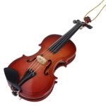 Dselvgvu 나무 줄 미니어처 바이올린 걸이 장식 미니 악기 복제 홀리데이 트리 홈 디스플레이 4 72 바이올린 1 5 12 Acoustic Guitar W