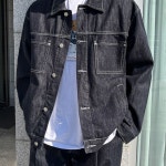 맨드리 NON FADE 오버핏 청자켓