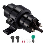 SPBRU 외부 인라인 연료 펌프 5V 255 LPH 최대 고유량 115 PSI 고압 펌프 0580464070 브래킷 클램프 교체 12V-13
