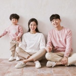 몽피마피 몽피마피 하늘이 맨투맨 긴팔 패밀리 패밀리룩 가족사진의상 백아이보리 남녀공용2XL 21C02