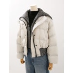 헤레이스 오리털100 니트 믹스 양면 패딩 YMSH25FW271