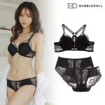 에바 앞후크 와이어 브라1 팬티2 여성 속옷세트