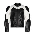 Size 2 언더마이카 25FW 배틀 서킷 레더 라이더 재킷 모노크롬 25FWUVCLRMC