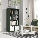 이케아 이케아 KALLAX 칼락스 선반유닛 TV장 거실장 책장 수납장 티비다이 진열장 다크그린 005 620 81