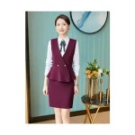 원픽 여자 정장세트 외식 쥬얼리집 오피스룩 샤브샤브집 호텔 세트 셔츠 가을 긴팔 웨이터 작업복 BE4 조끼 겨울