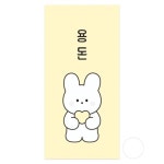 도나와 친구들 하트를 품은 용돈봉투 10매 스티커 10매 세트 2개 pure cotton