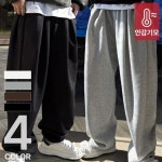 머시따 안감기모 남녀공용 포턱 벌룬 와이드 스트링 조거 트레이닝 팬츠 4컬러