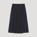 리스트 리스트 플리츠 언발 롱 스커트 TWWSKP52010