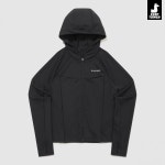 르꼬끄스포르티브 여성 슬림핏 인도어 후드 집업 BLK QQ322OFT85