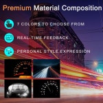 Nrkiscy 틴티드 7 컬러 오일 압력 게이지 140 PSI 키트 2 1 827 NPT 전자 센서 배선 멀티 디스플레이 하우징 다이얼 훈제 렌즈