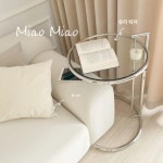 유리 원형 테이블 사이드 사이드테이블 협탁 투명 투명