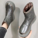 여성 겨울 방한화 여성 방수 두꺼운 밑창 패딩 면부츠 트렌디 방한화 JXH 35