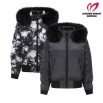 마스터바니 셔링 슬리브 구스다운 퍼 후드 점퍼 421E4JP709