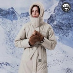 내셔널지오그래픽 여성 어반 노사시 코트형 구스 롱다운 N254WDW350