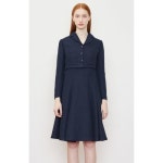 라인 오픈카라 트위드 원피스 NWOPOB0100