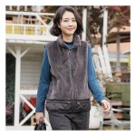 조이마담 스트링 페이크퍼 누빔 조끼 베스트 j3275