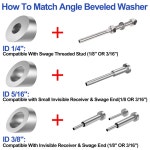 CKE 50 팩 3 8 ID 각도 베벨 세탁기 25 30 35도 1 8 5 32