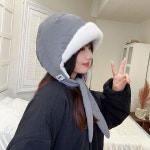 COA 여성 패딩 바라클라바 겨울 방한 넥워머 스키 털 모자