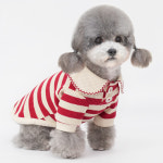 강아지 줄무늬 니트옷 강아지 티셔츠 강아지 카라티 애견 봄옷 강아지 이쁜옷 1개