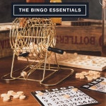 로얄 빙고 성인 노인 가족을 위한 빙고 게임 세트 공급 - 18장의 카드 150개 칩 75개 황동 롤러 케이지 보드 빈티지