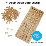 로얄 빙고 성인 노인 가족을 위한 빙고 게임 세트 공급 - 18장의 카드 150개 칩 75개 황동 롤러 케이지 보드 빈티지