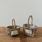 왕골바구니 미니 꽃바구니 만들기 재료 2종류 미니타원