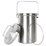 이브리영 냄새 날파리 밀폐 스텐 304 음식물 쓰레기통 3L 5L 15 5 x 30 5 cm 1개