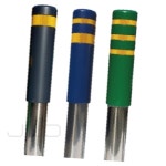 웍스온 우레탄볼라드 매립식150 청색 2줄 차량진입금지봉 H1050