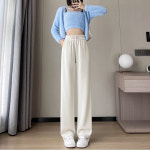 천하오 와이드 팬츠 여 추동 하이웨스트 일자 캐주얼 바지 살구색 J1914