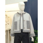 나이스클랍 라운드넥 페이크 무스탕 A244PWMB53