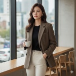 써스데이아일랜드 매장정품 써스데이아일랜드 여성 투 버튼 테일러드 자켓 T258MJK231W 271716