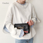 천하오 포인트 투피스 긴팔 맨투맨 여성 라운드 J1655