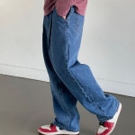 빌리먼트 프레임 턱 데님-2color