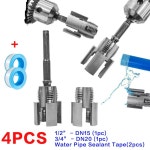 4개 PPR 파이프 나사산 도구 수도관 실란트 PVC 내부