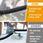 말 온수기 - 50갤런 소를 위한 500W 제빙기 양 가축 물통 수조 조류 목욕 닭 겨울 야외 온도 조절 알루미늄 페인트 PTFE 잠수식 히터 500W