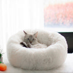 제이와이홀딩스 반려동물 강아지 고양이 원형 털 방석 침대