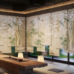 동양 병풍 파티션 가림막 공간분리 한옥 인테리어 장식 칸막이