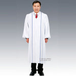 목회자가운 흰색 청라인 G1105