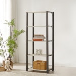 우드빌 수납장 다용도수납장 책장 화이트오크 G6141 G8141