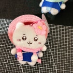 먼작귀 일본 봉제인형 키링 밀짚모자 바캉스 휴식 여행 시리즈 하치와레 G1649